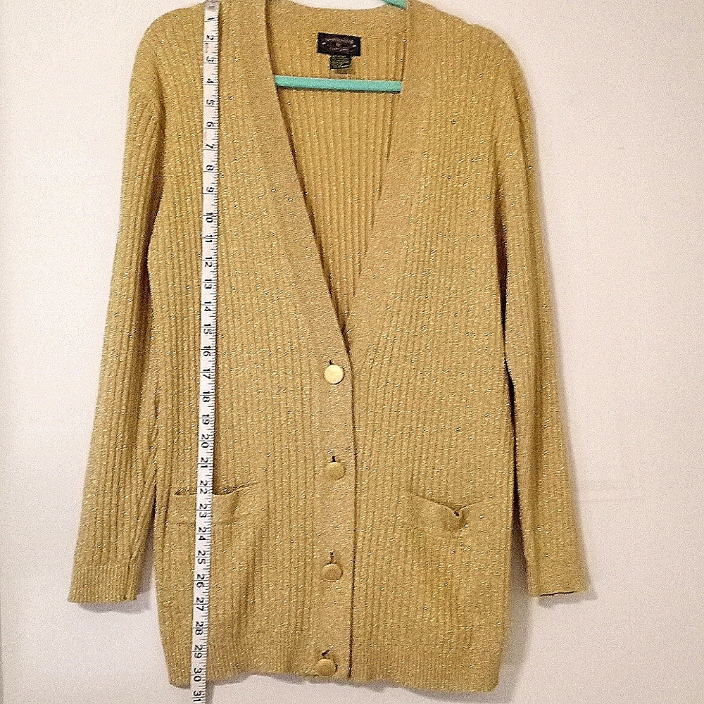 Vintage Gold Metallic Cardigan